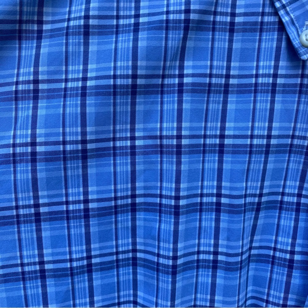 Ralph Lauren Button Front‎ Shirt Plaid Mens Sz XL Long Sleeve classic fit Blue - Picture 3 of 4